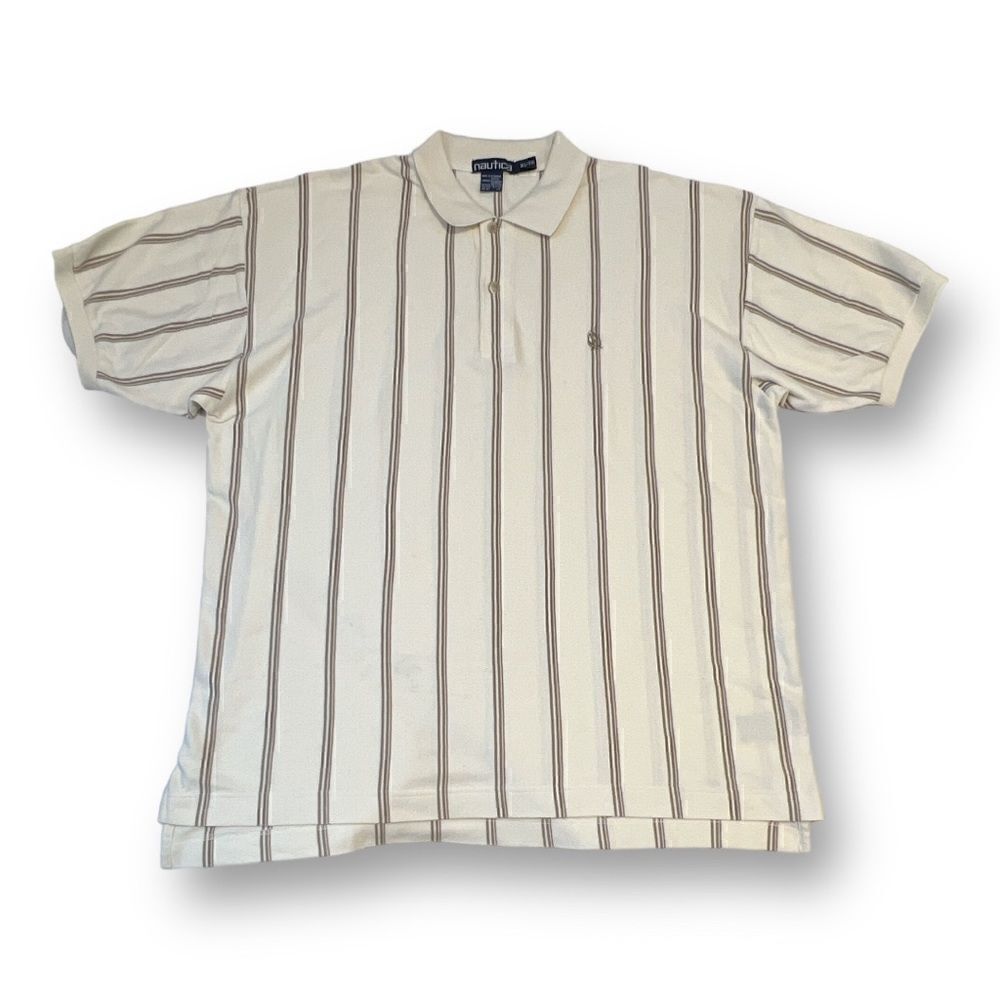 Nautica Vintage Striped Polo Top Size Extra Large